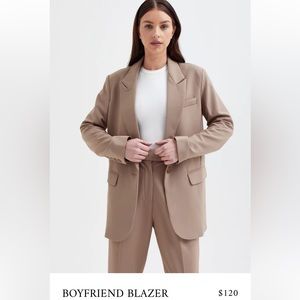 Because of Alice boa tan oversized boyfriend blazer worn once size S